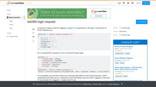 bet365 login request - Stack Overflow