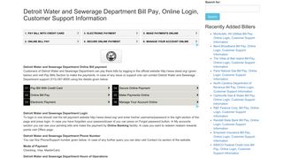 Detroit Water and Sewerage Department Bill Pay, Online Login ...