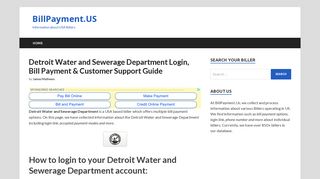 Detroit Water and Sewerage Department - (313) 267 ... - BillPayment.US
