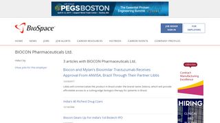 Jobs with BIOCON Pharmaceuticals Ltd. - BioSpace