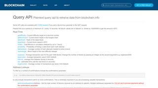 Block Explorer API - blockhain.info - Blockchain Explorer
