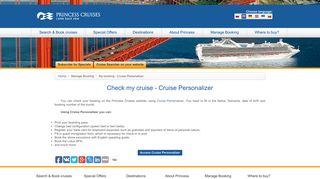 My booking - Cruise Personalizer - Princess Cruises