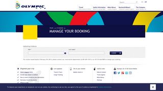 Change your booking | Olympic Air