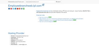 Employeebranchweb.lpl.com Error Analysis (By Tools)