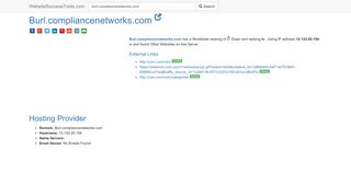 Burl.compliancenetworks.com Error Analysis (By Tools)
