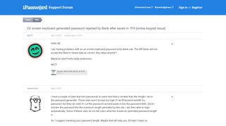 On screen keyboard generated password rejected by Bank after saved ...