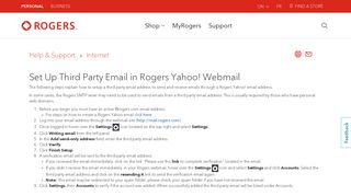 Set up third party access for your Rogers email account - Rogers