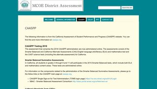 CAASPP - MCOE District Assessment - Google Sites