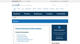 Parents General Information | Clark County School District