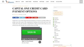 CapitalOne.Com/PayBill | Capital One Credit Card Payment Options