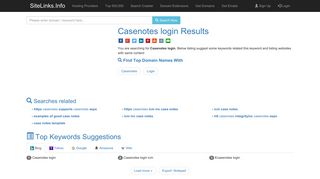Casenotes login Results For Websites Listing - SiteLinks.Info