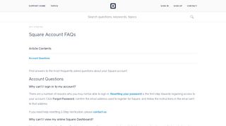Square Account FAQs | Square Support Center - US