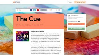 The Cue | Smore Newsletters for Education