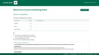 Lloyds Commercial Banking | System Compatibility