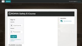 ROHVA Safety E-Course
