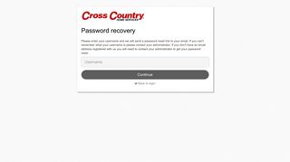 Cross Country Home Services - Forgot password - Litmos