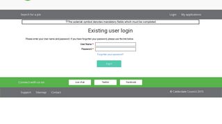Login, Existing user login