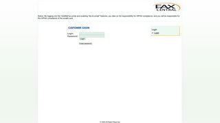 Electronic Fax Customer Portal