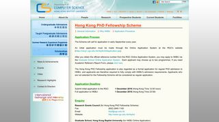 Application Procedure - Hong Kong PhD Fellowship Scheme