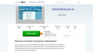 Mahacharity.gov.in website. Welcome to Charity Commisioner ...