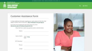 Customer Assistance Form - Child Support Enforcement Agency