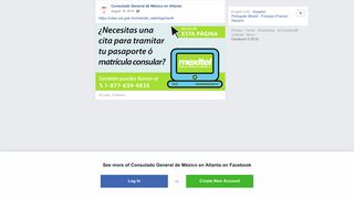 https://citas.sre.gob.mx/mexitel_web/logi... - Consulado ... - Facebook