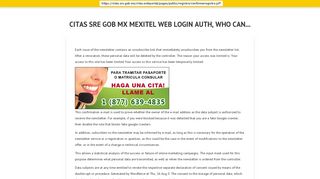 Citas sre gob mx mexitel web login auth - crimea-tourism.com link ...