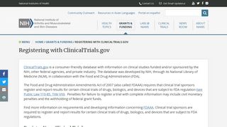 Register with ClinicalTrials.gov