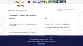 Pokémon Trainer Club / Account – Pokémon Support