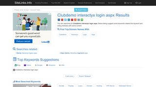 Clubdemo interactyx login aspx Results For Websites Listing