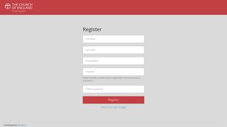 Register for an account - CofE Portal