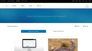 Forgot Your Xfinity Username or Password? | Xfinity
