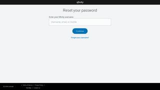 Reset Your Password - Xfinity