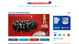 Coca-Cola Scholarship Program - 2018-2019 USAScholarships.com