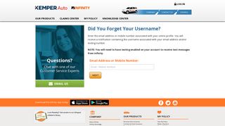 Recover Your Infinity Auto Insurance Account Password
