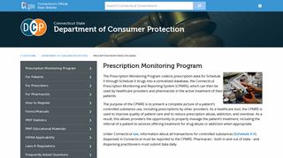 Prescription Monitoring Program - CT.gov