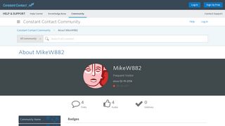 About MikeW882 - Constant Contact Community