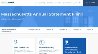 Massachusetts Annual Report - Instructions for Simple Filing