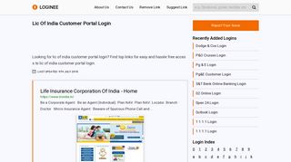 Lic Of India Customer Portal Login