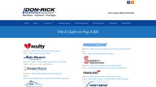 File A Claim or Pay A Bill | Don Rick Insurance - Baraboo, Wisconsin.