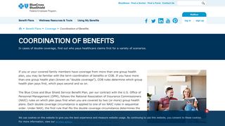 Coordination of Benefits -Blue Cross and Blue Shield's ... - FEPBlue.org