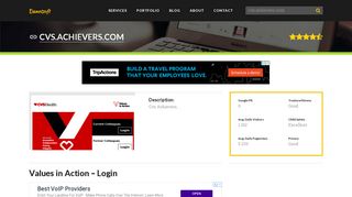 Welcome to Cvs.achievers.com - Values in Action - Login