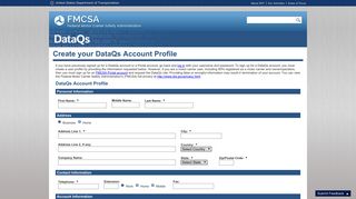 DataQs account - US Department of Transportation