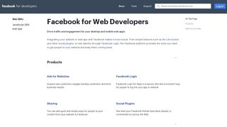 Web SDKs - Facebook for Developers