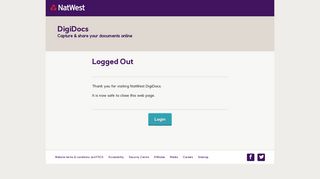 Logged Out - DigiDocs - NatWest
