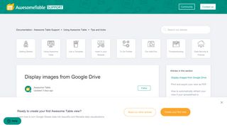 Display images from Google Drive – Documentation - Awesome Table ...