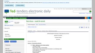 Services - 191676-2016 - TED Tenders Electronic Daily