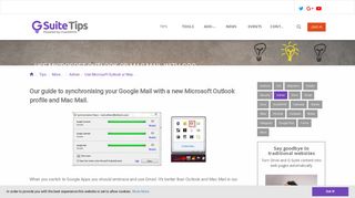 Use Microsoft Outlook or Mac Mail with Google Mail - G Suite Tips