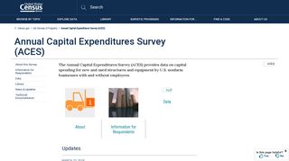 Annual Capital Expenditures Survey (ACES) - Census Bureau
