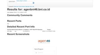 Information For: agenbni46.bni.co.id - Openclam